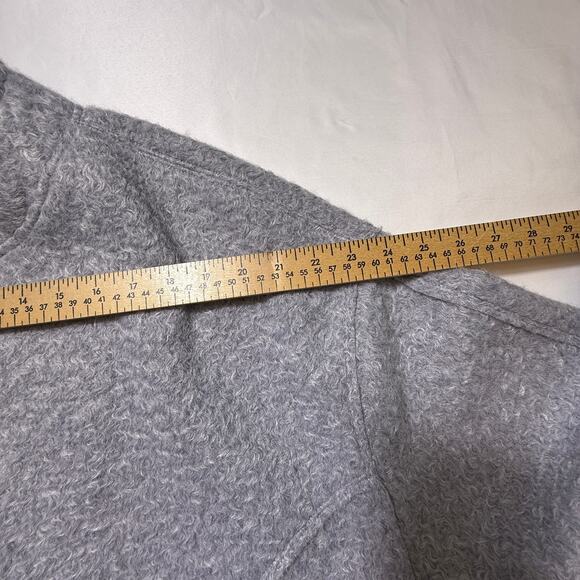 Zara Oversized Bouclé Bomber Jacket Women’s Gray Zip Front Cozy Winter XS-S - Picture 5 of 11